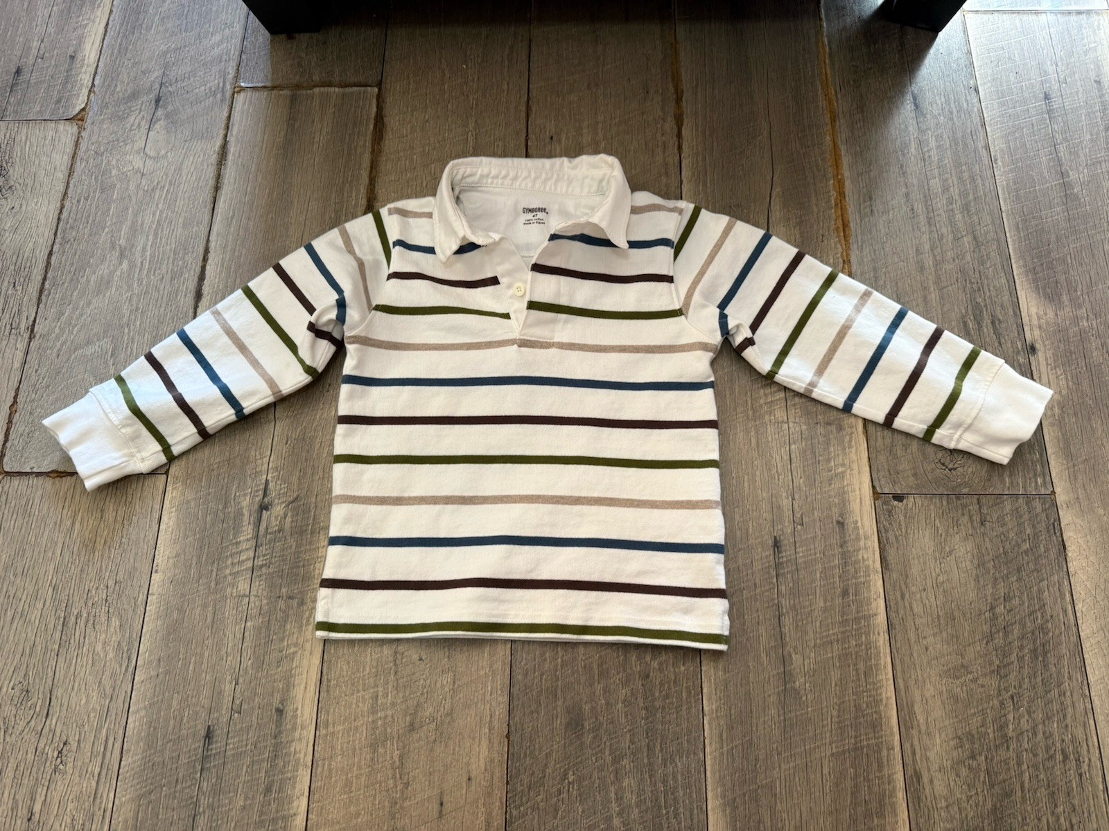 Gymboree Arctic Adventure beige corduroy pants and matching polo shirt boys 4T