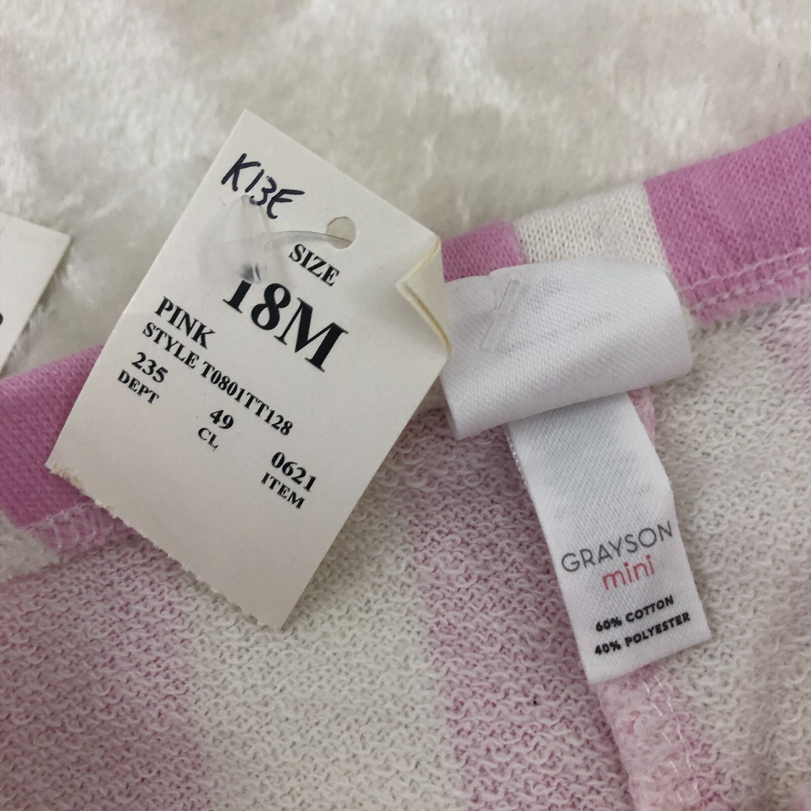 Grayson Mini Baby Girl 18M Pink T-Shirt Shorts 2PC Set Tennis Bel-Air Sport ’72