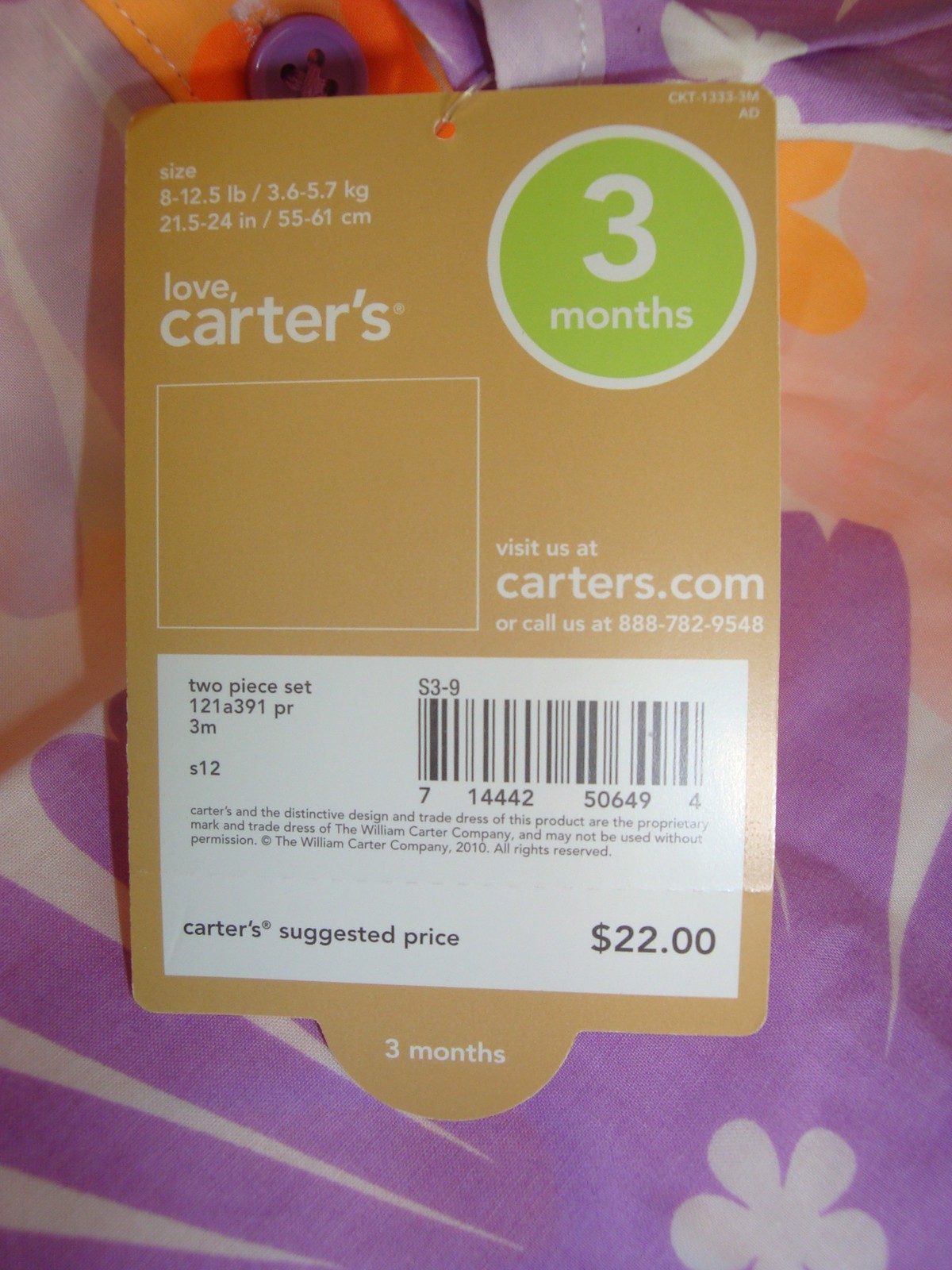 Carter’s 2 Piece Floral Tiered Tunic & Leggings Set ~ New With Tags
