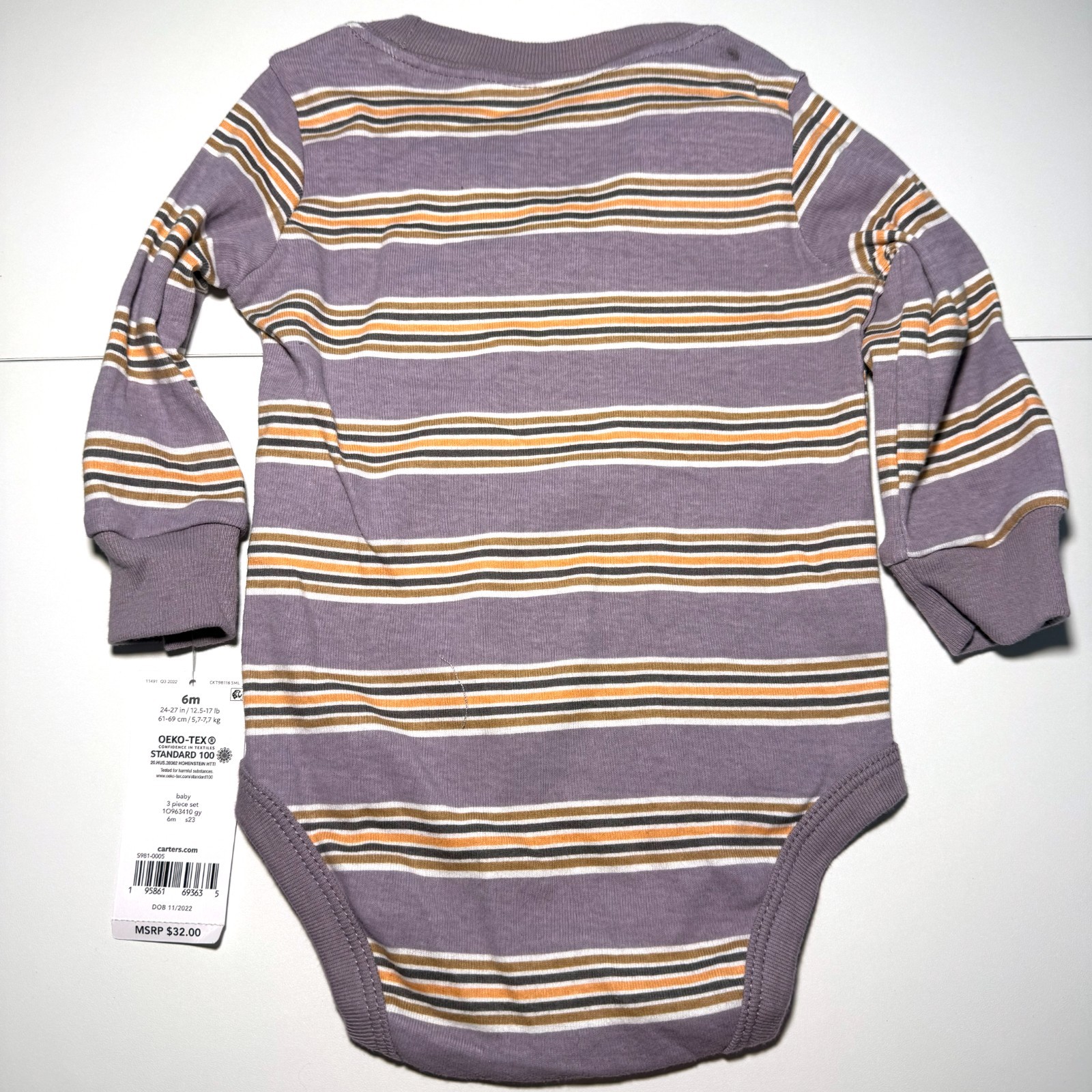 Carter’s Baby Boy 2 Outfit Bundle 6M Plaid Hoodie Pants Vest Bodysuit Set