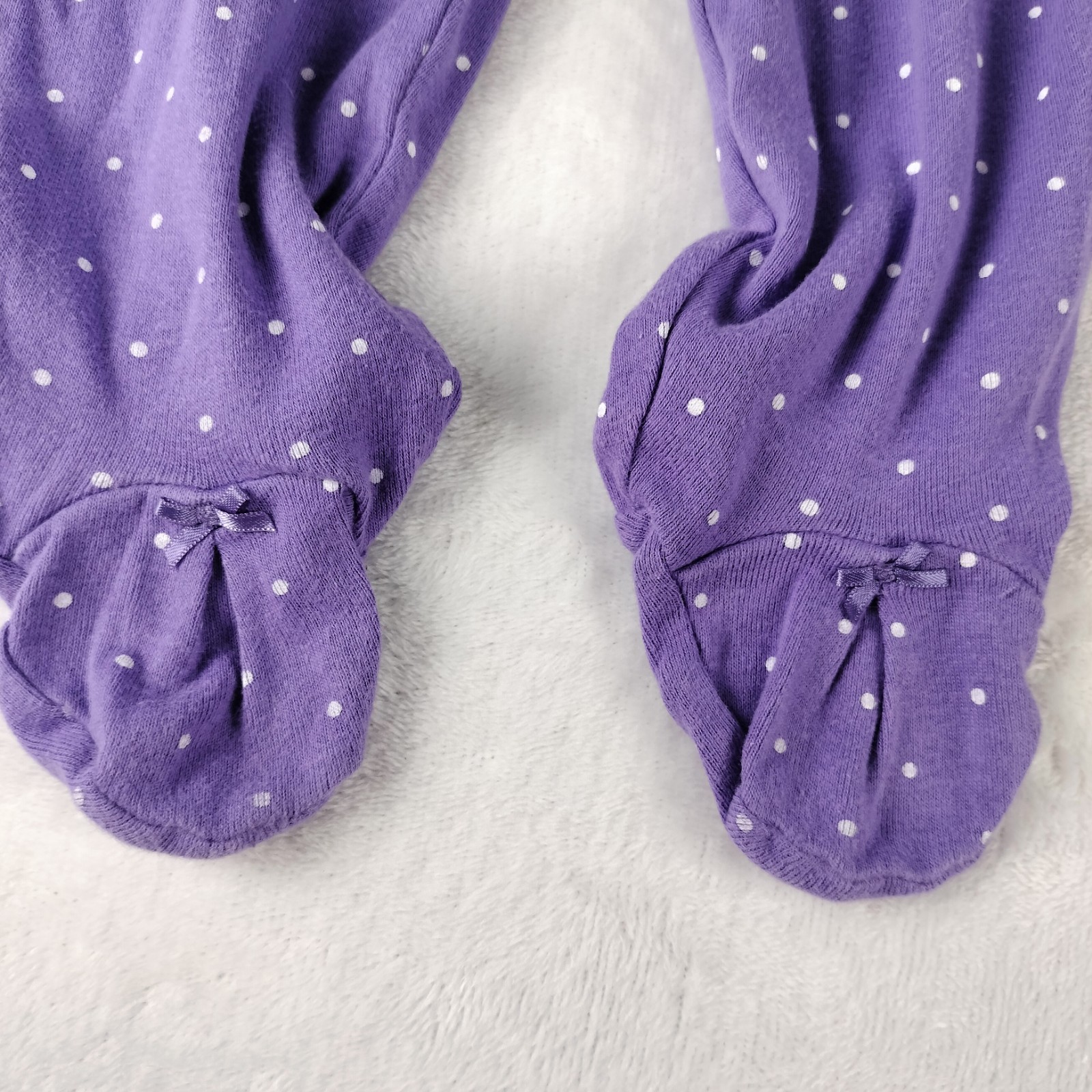 Carter’s Lot Of 3 Purple 6-Months T-Shirt Footie Pants Hoodie Zippered Vest
