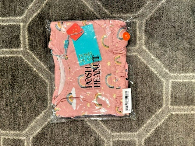 Brand New Post Peanut Long Sleeve Basic Peplum Top and Bloomer Set – 2Y