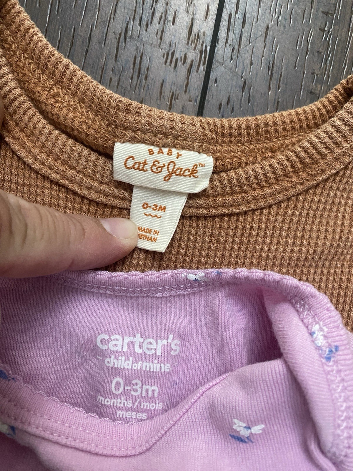 Lot of 14 girls shirts and pants size 0/3 months by carters #4