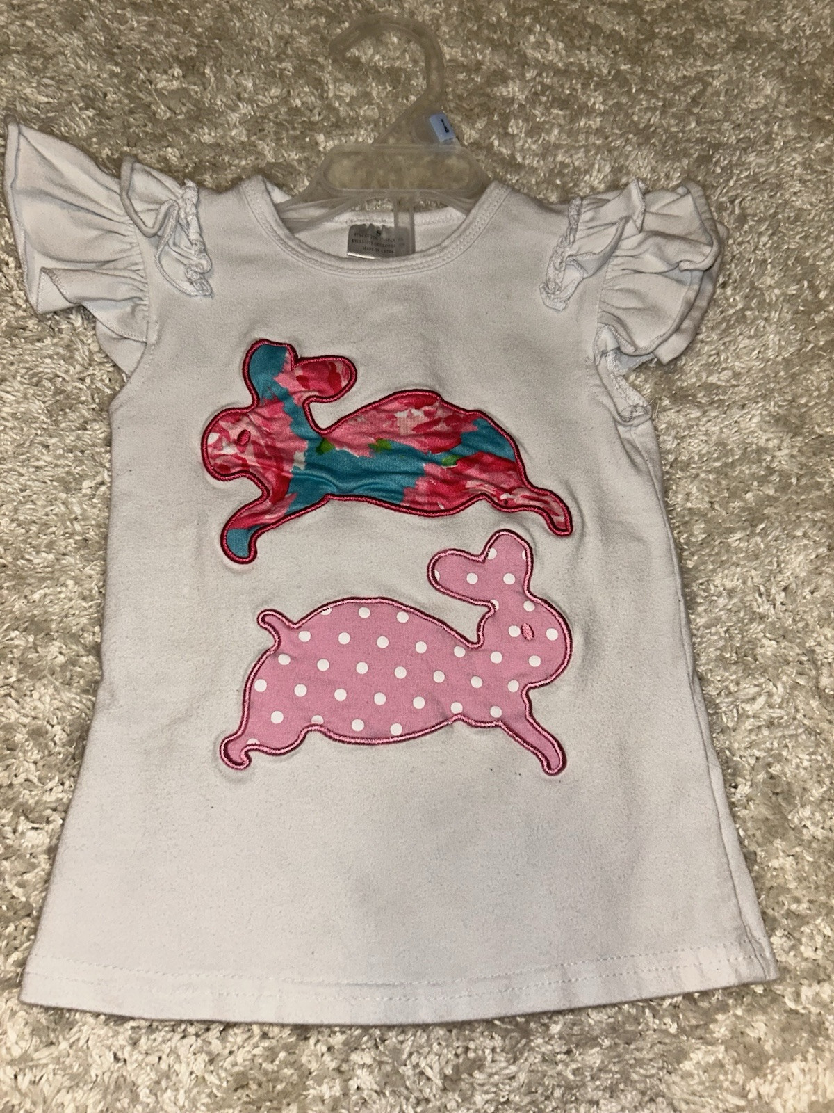 Unbranded Girls Easter Bunny Outfit GUC Size Small 2T-4T See description