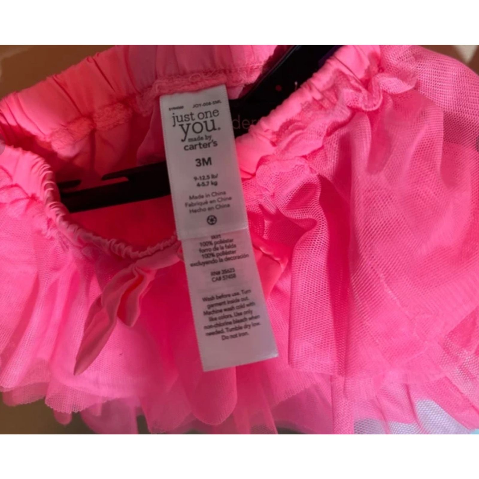 3m Carter’s 2pc Outfit Blue Unicorn Pink Bow Mesh Tiered Tutu Skirt 1072