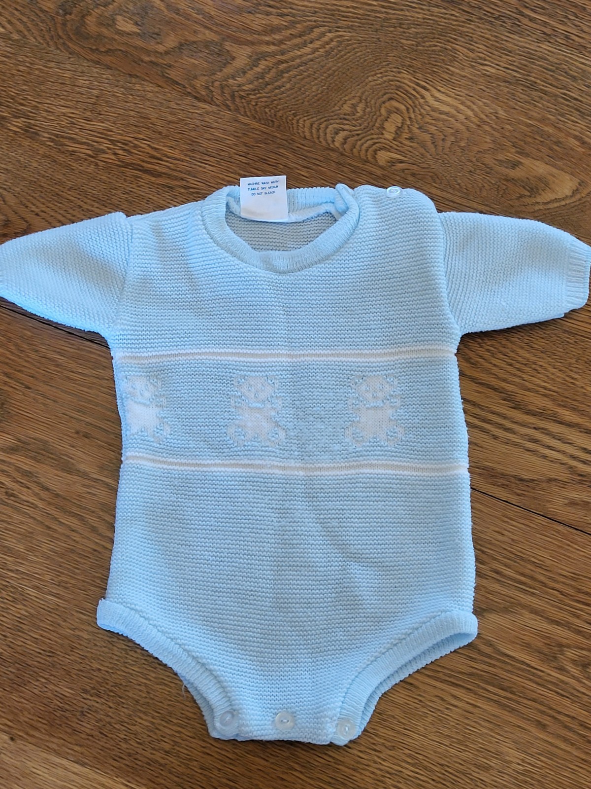 Starting Out Blue Acrylic Snapsuit 0-3 Mos