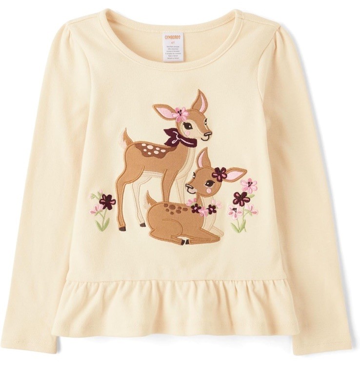 Gymboree Girl 12-18 Months Ivory Dear Top Mauve Floral Print Leggings New/Tags