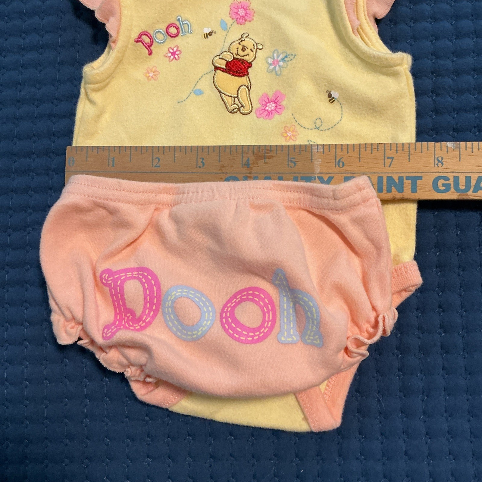 Preemie Disney Baby Winnie The Pooh Embroidered 2 Piece Outfit