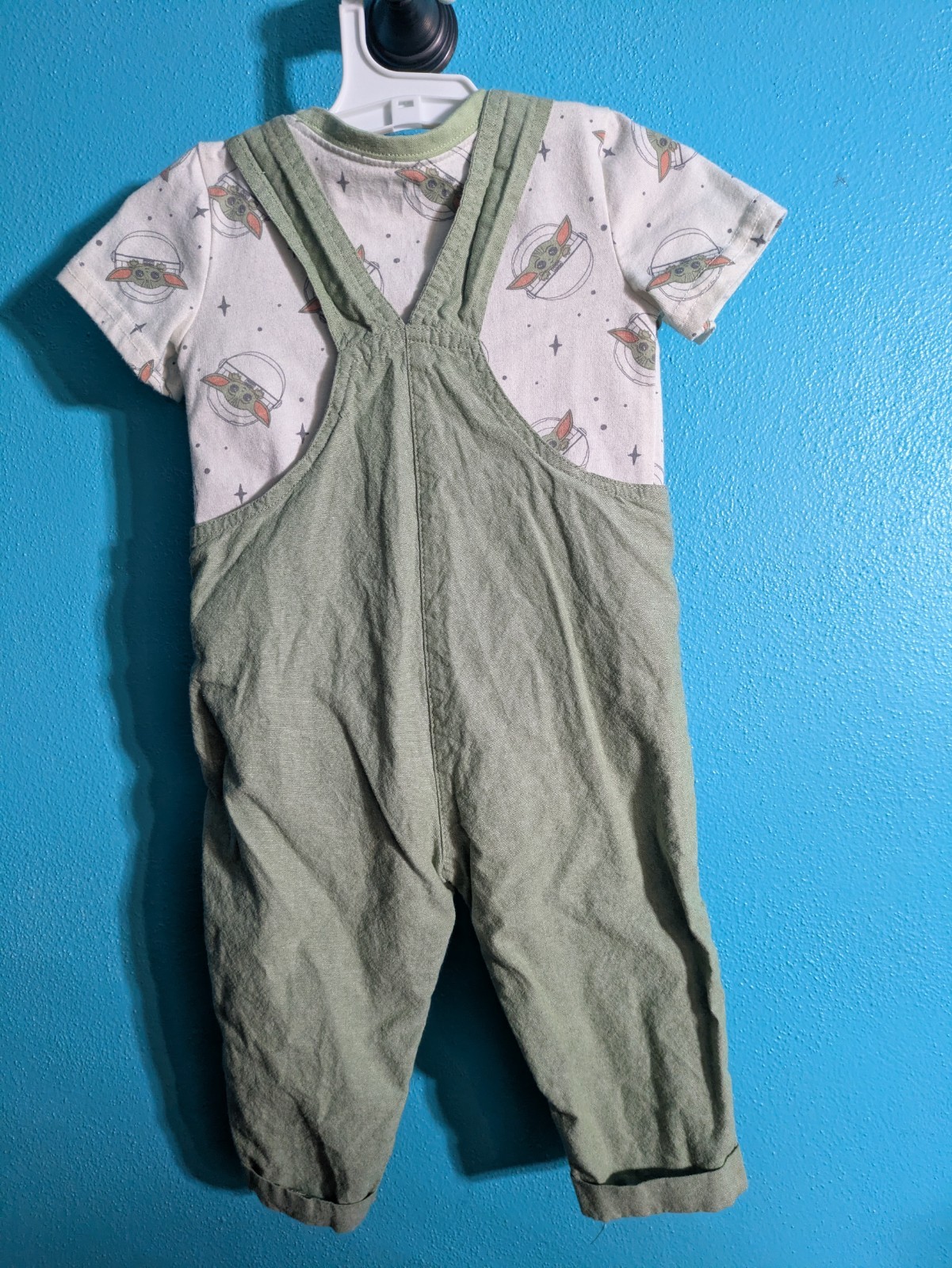Disney Star Wars Grogu “Precious Cargo” Baby Overalls Set