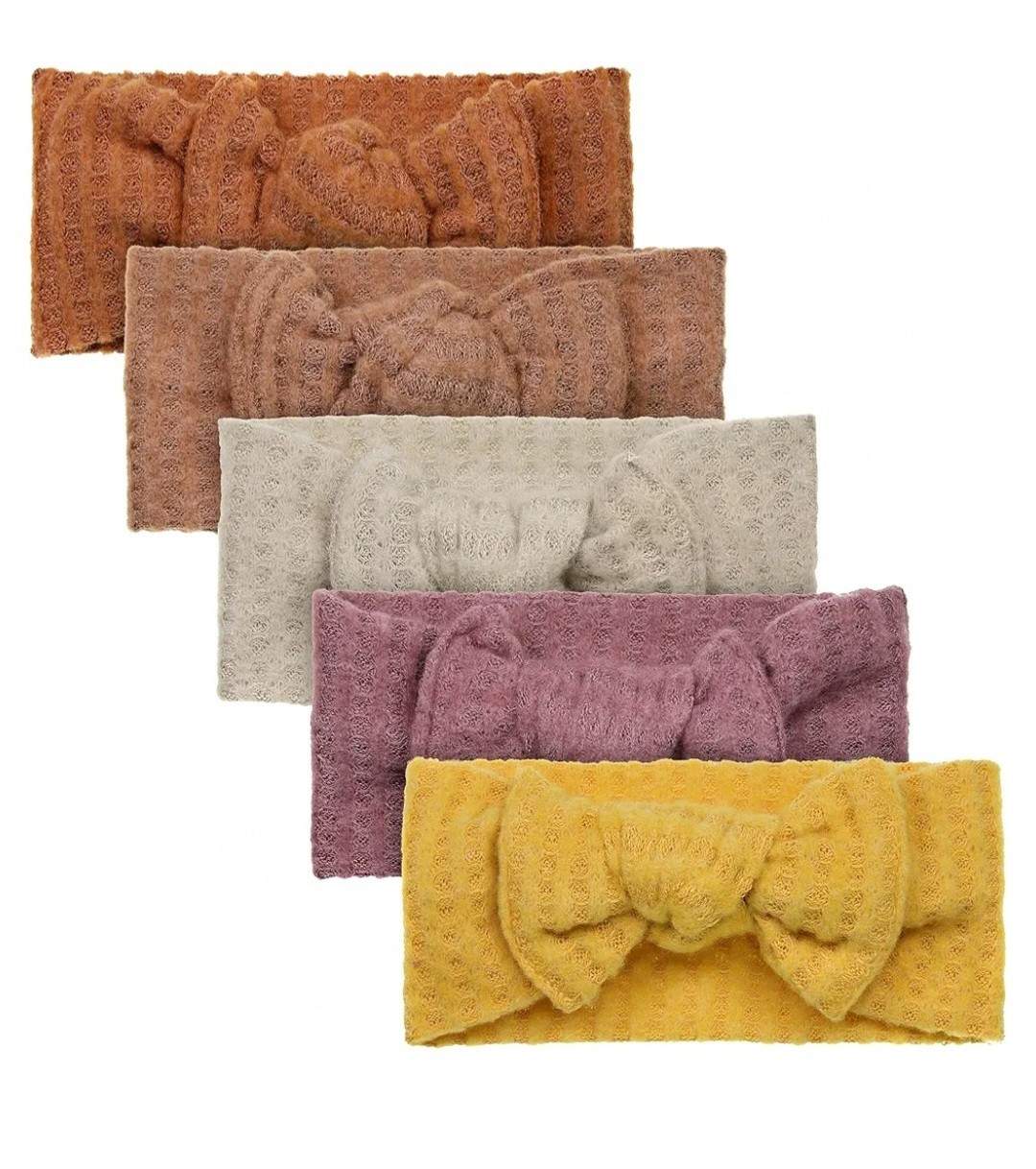 Set De 6 Diademas De Tela Hechas A Mano Para Bebés Recién Nacidas Y Niñas
