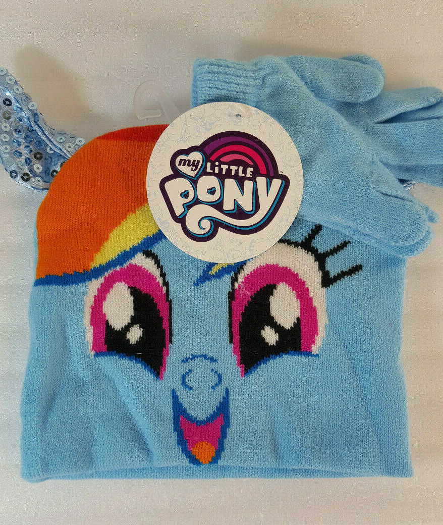 My Little Pony 2 Piece Hat & Gloves Set Toddler Size 2T 3T 4T New