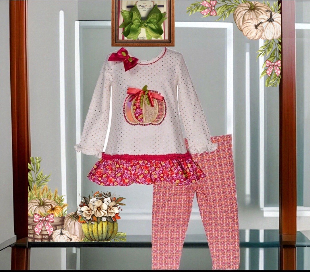 Girls NWT Bonnie Baby Pants Set Dress Top Embroidered Free Bow 18 Months