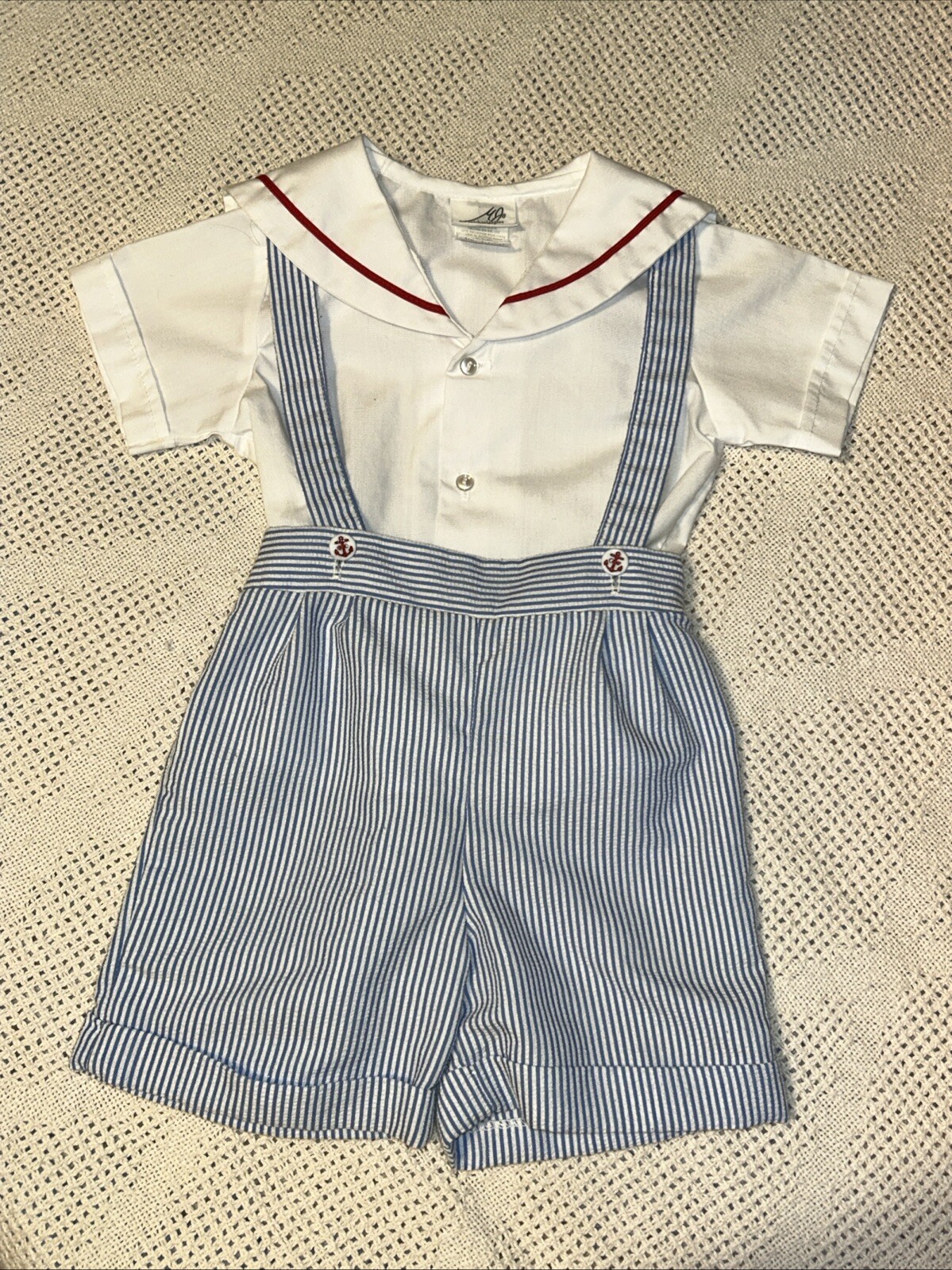 VTG Michael James Nautical Suspended Shorts & Shirt Size 2T