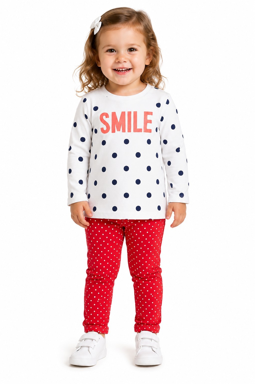 Carter’s Toddler Girls’ 2-Piece Smile Top & Pull-On Twill Pants Set 2T