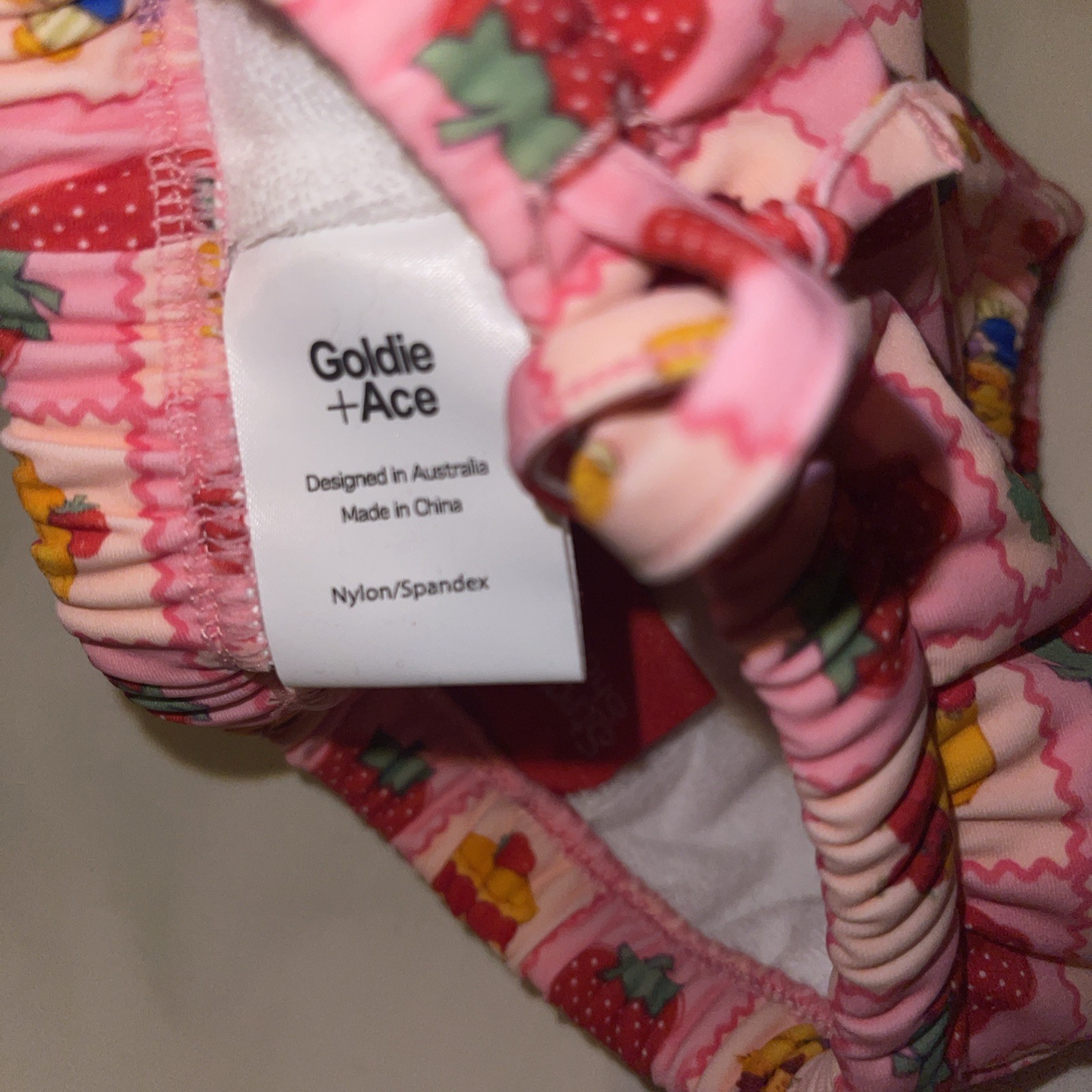 GOLDIE + ACE Baby 3-6 Month Swim Bottom Strawberry Shortcake NWT MSRP 39.95
