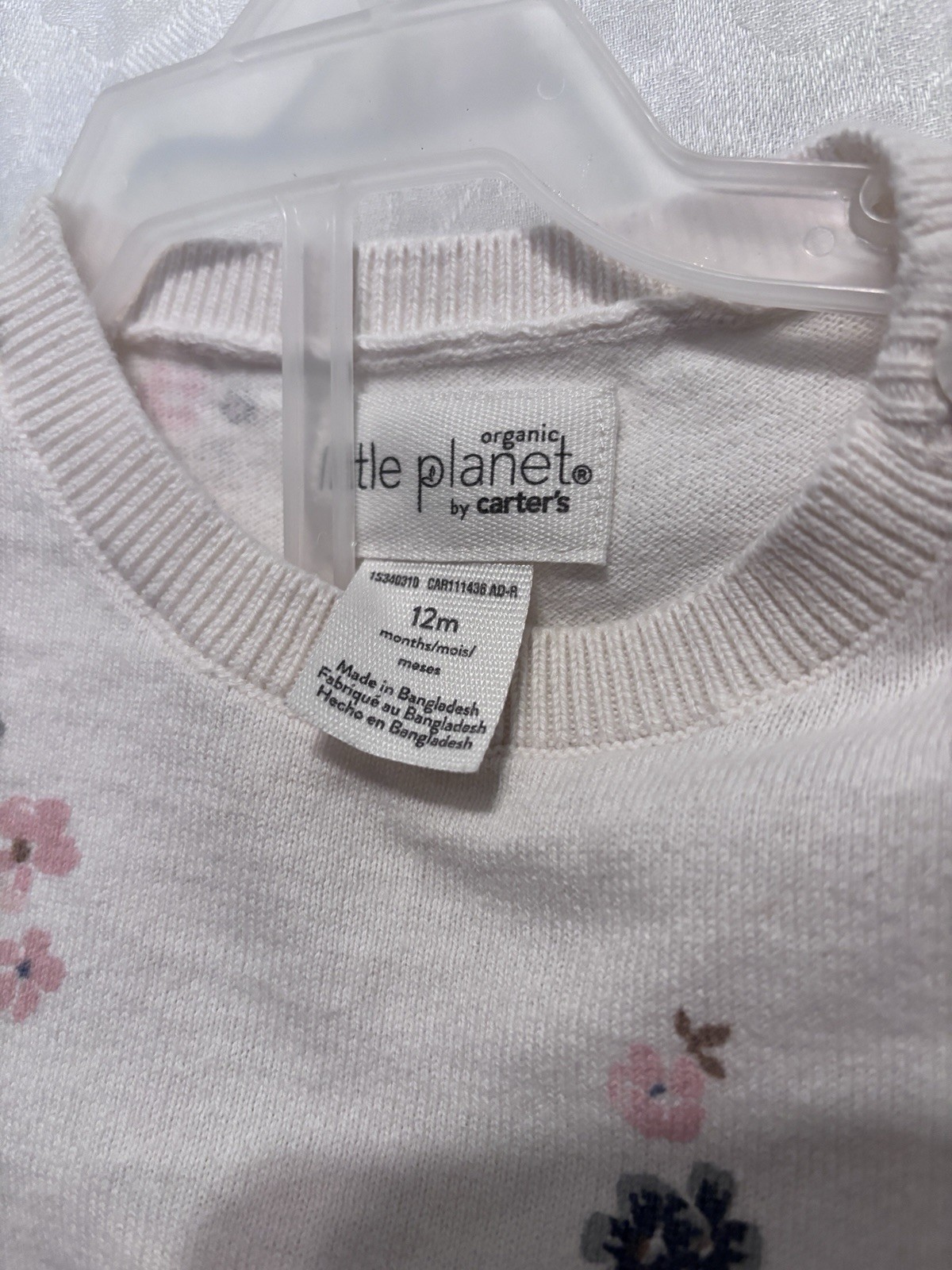 Little Planet Carter’s Organic Cotton Neutral Ditsy Floral Cozy Shorts Set 12m
