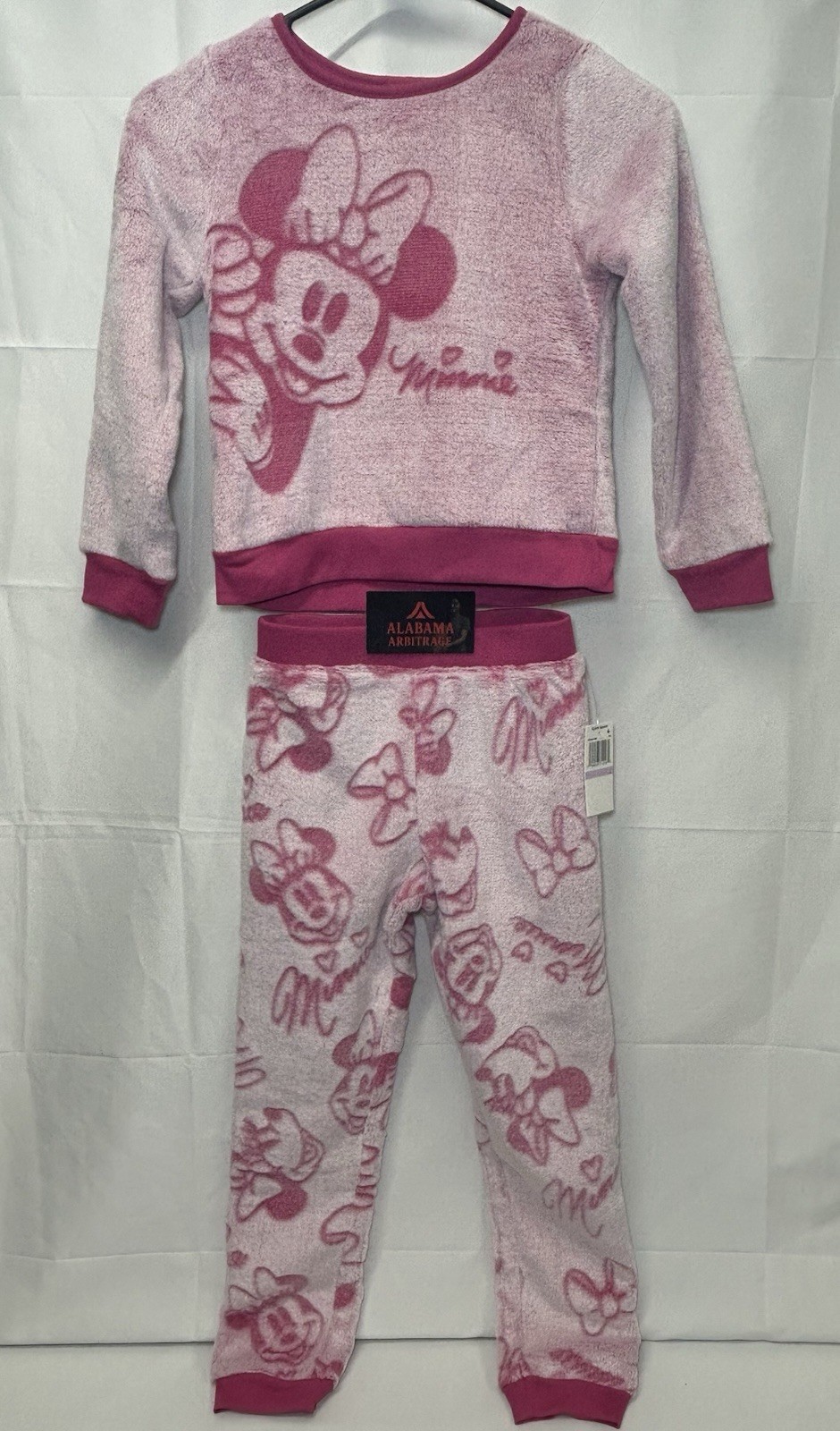 Disney Macys Minnie Mouse Printed Long Sleeve Sweater & Jogger Pants Size 6