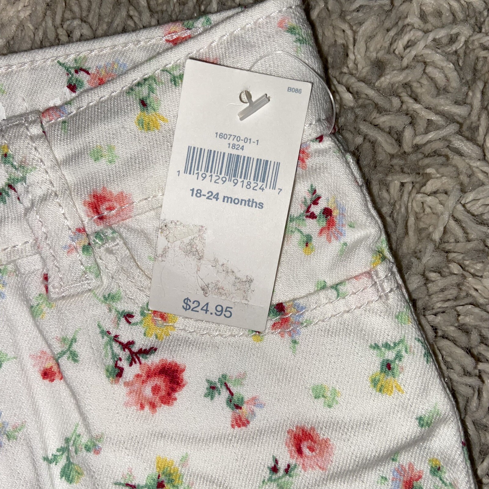 Gap Girls 18-24 Months Top Cap Sleeve Ruffles Jean Shorts Pink Flower New