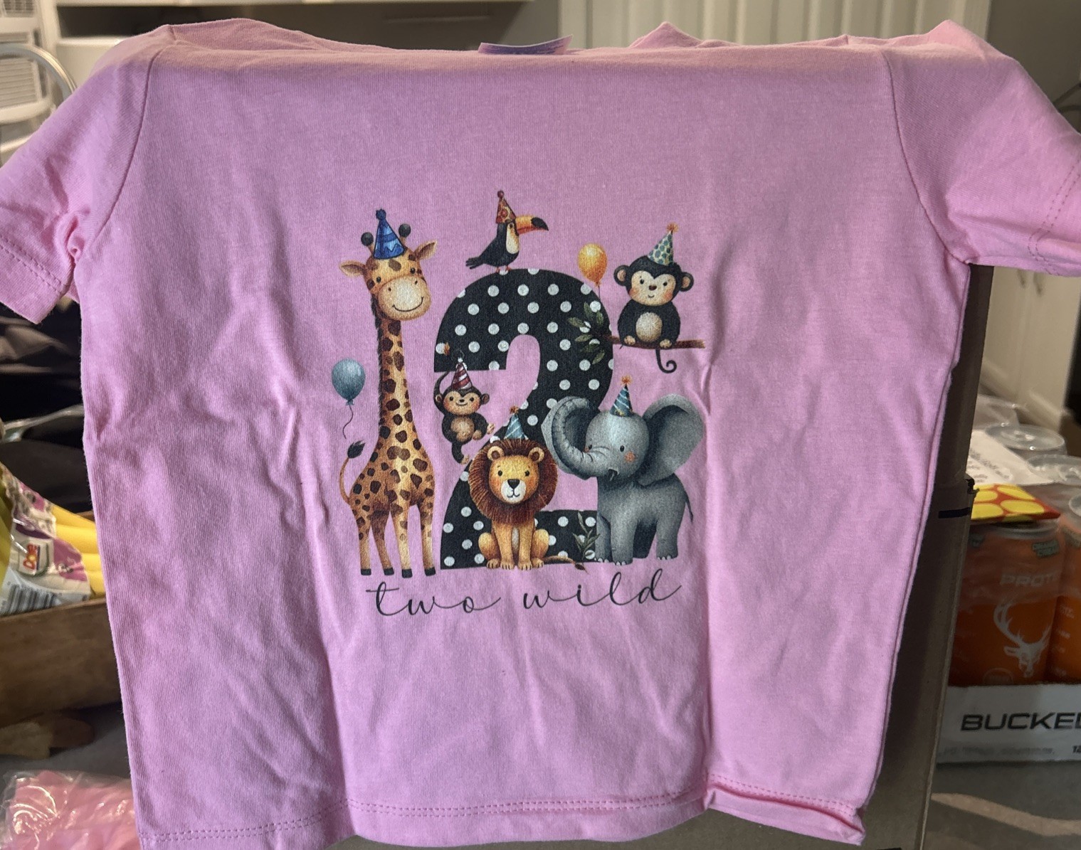 Kids Two Wild Animal Party Shirt Size 2T
