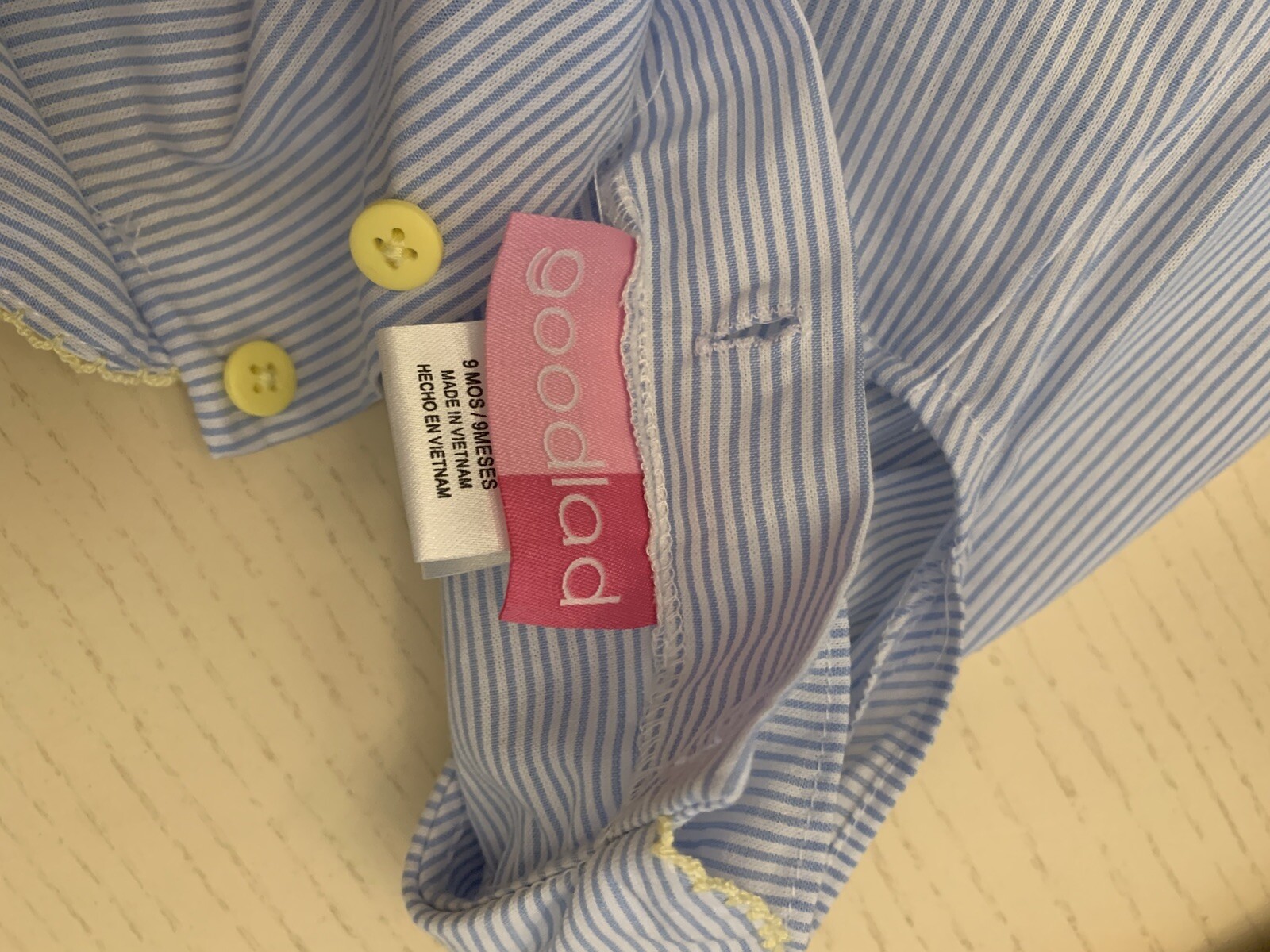 Goodlad New With Tags 9 month top , stripes , 2 piece set* missing bottoms
