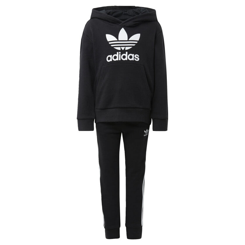 ADIDAS Originals Trefoil Tracksuit Black Hoodie & Pants Toddler size 18 Months