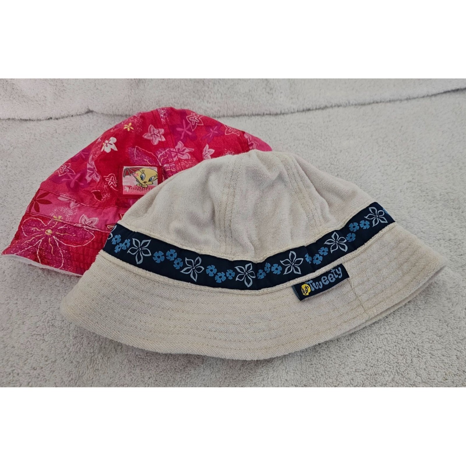 (2) Weeplay & Tweety Warner Bros Studio Store Infant Bucket Hats One Size