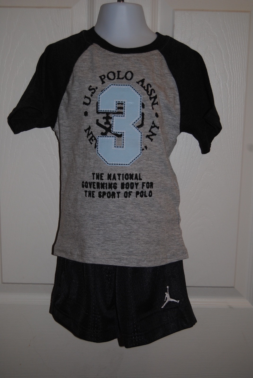 Boys shirt Size 4 by U.S. Polo Assn. Gray in color with red Polo RN 18702