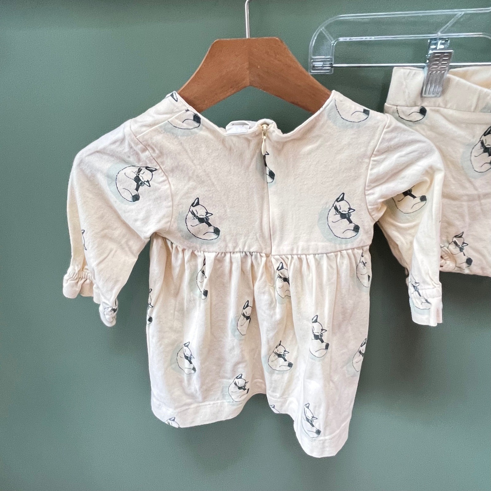 Kate Quinn Cat Organic Cotton Tunic and Bloomers Set 12-18M Cream