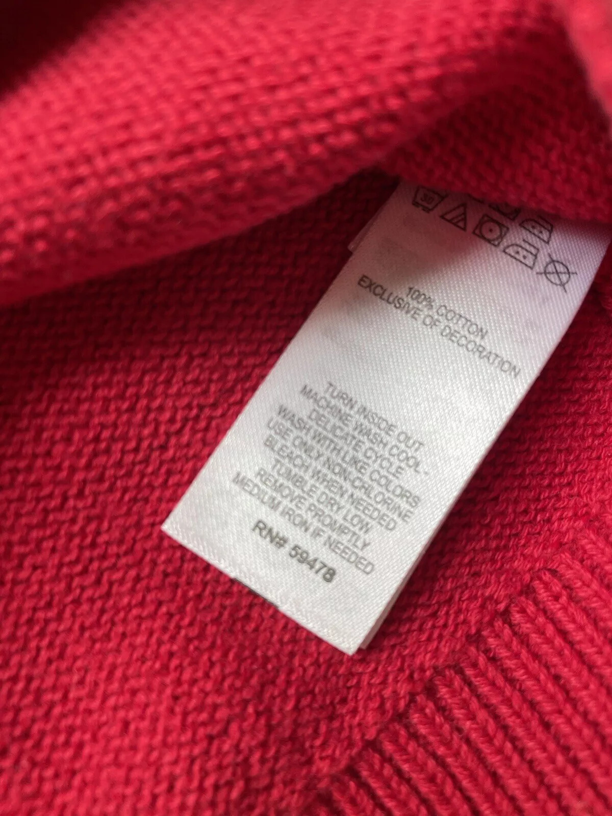 New Tahari Baby 100% Cotton 18 month 3 pieses Knit Set Red Hat, Pants, Sweater