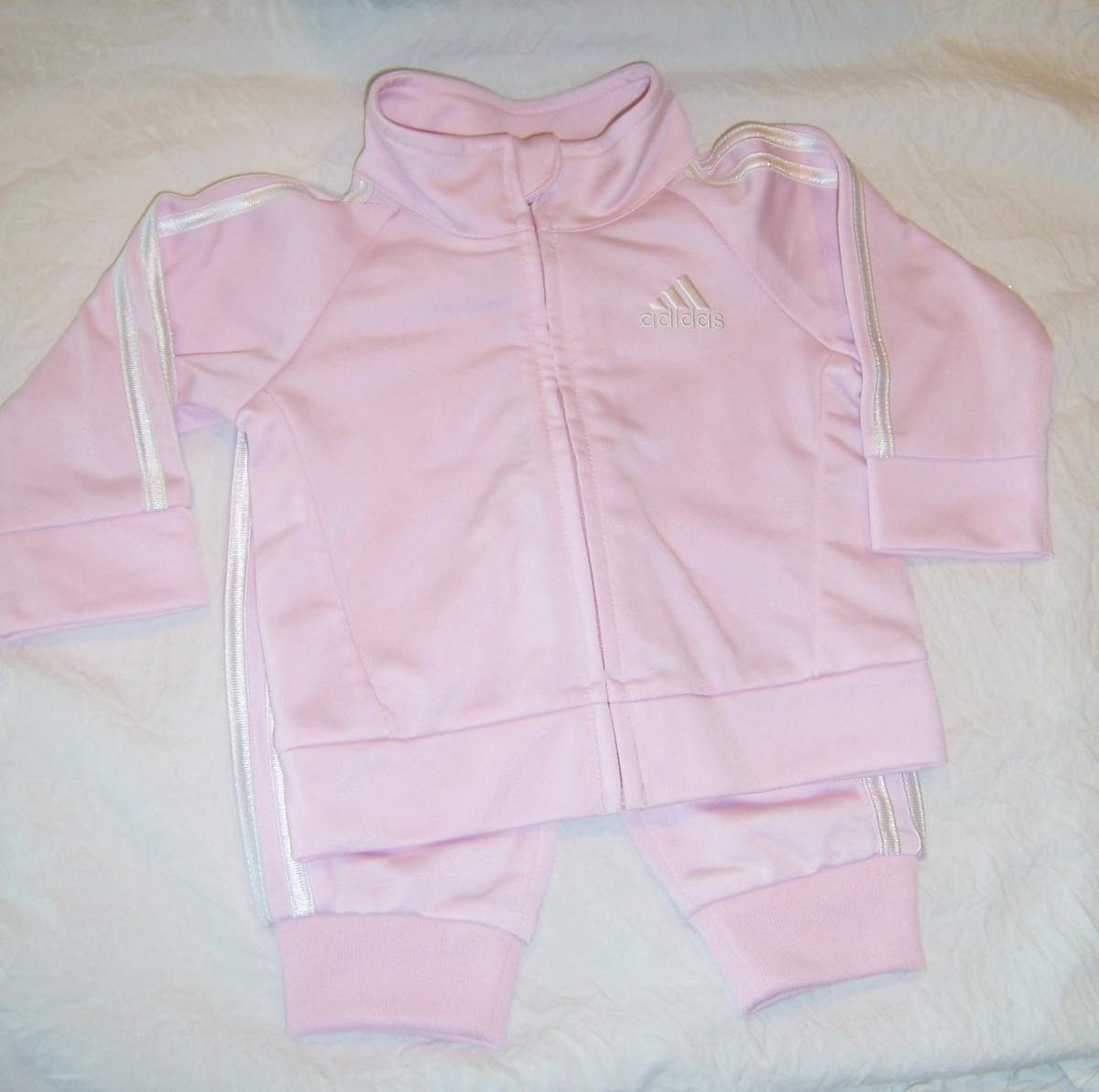 Adidas Light Pink 2-piece Track Suit – 3 months