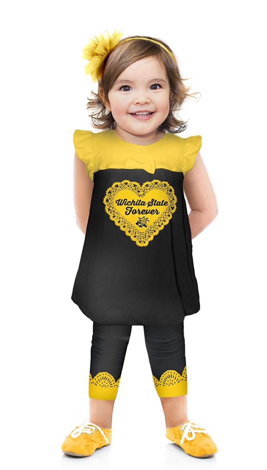 NCAA Wichita State Shockers Girls Infant Ruffle Shirt & Leggings – 0-3 months