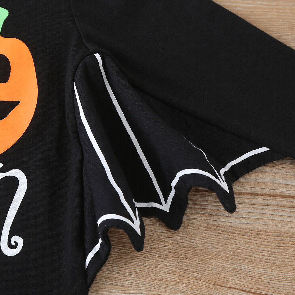 Halloween Newborn Toddler Baby Boys Girls Cosplay Bat Costume Romper Hat Outfits