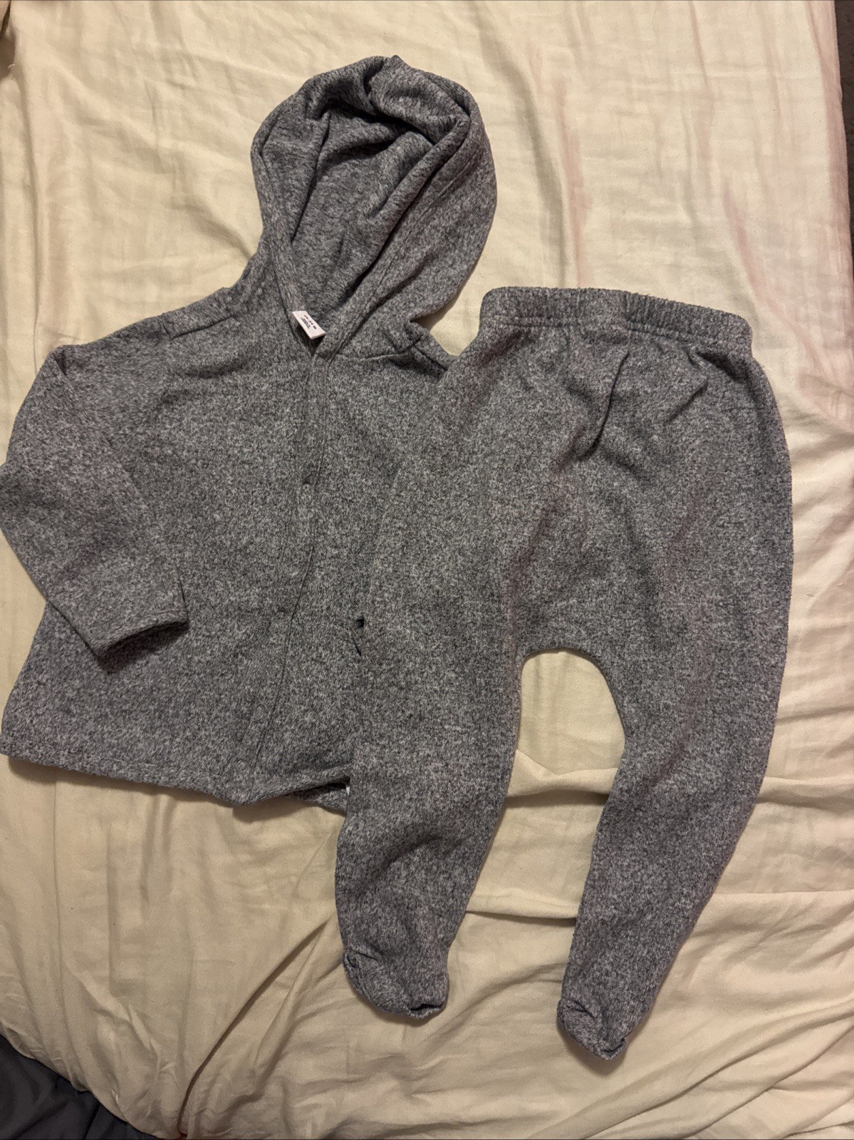 Old navy 18-24M Hoodie and Sweatpants Set Heather Gray Polyester