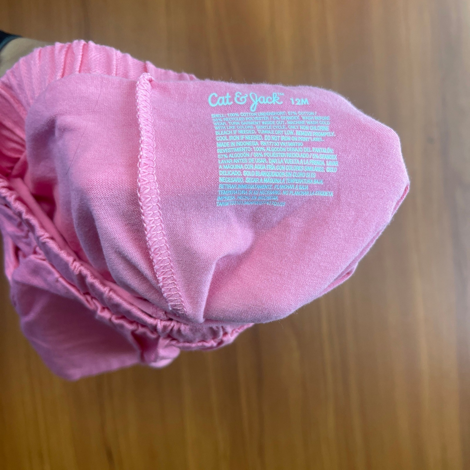Cat & Jack Baby Girls Pink White Striped Tank Top and Skort Set 12M