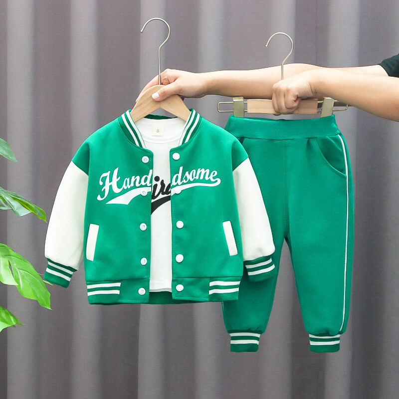 Toddler Boys 3Pcs Clothes Outfits Girls Kids Sport Jacket Tracksuit Sweatsuit