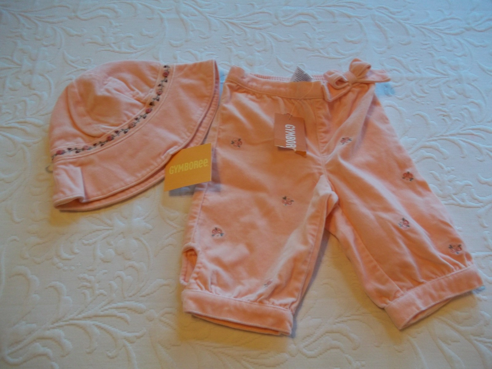 Vtg Gymboree Holiday Friend Rosebud Easter pants hat 3-6 NWT