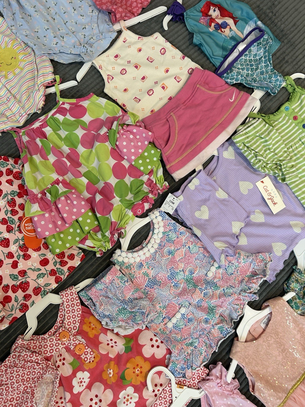 Huge Lot Baby Girls Clothes 12 Months M NEW & EUC Summer Dress Nike Carters 12m
