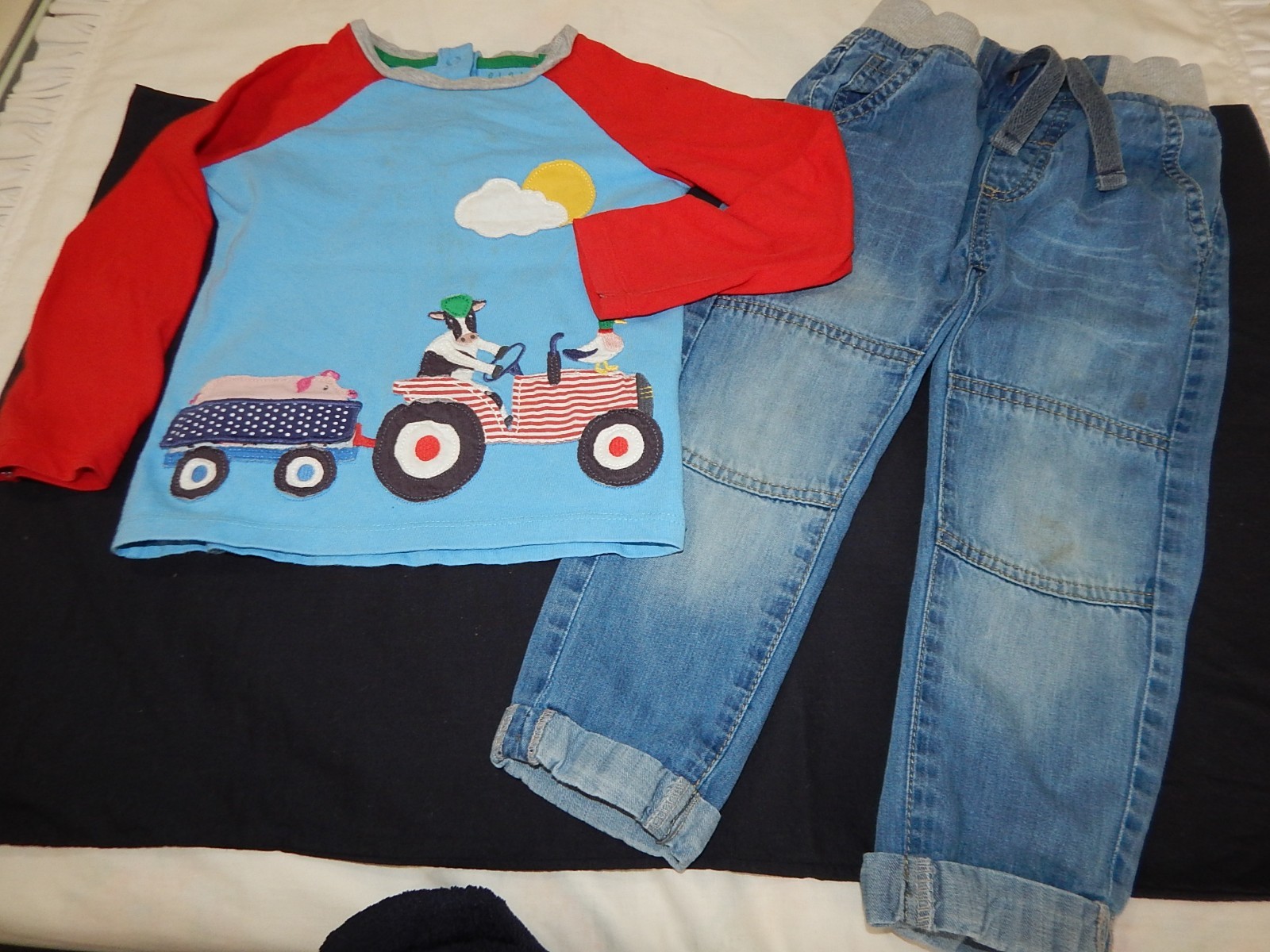 Mini Baby Boden Boys 2t 3t LTF Farm Pig Cow Shirt Minot Pants Outfit SEE PHOTOS