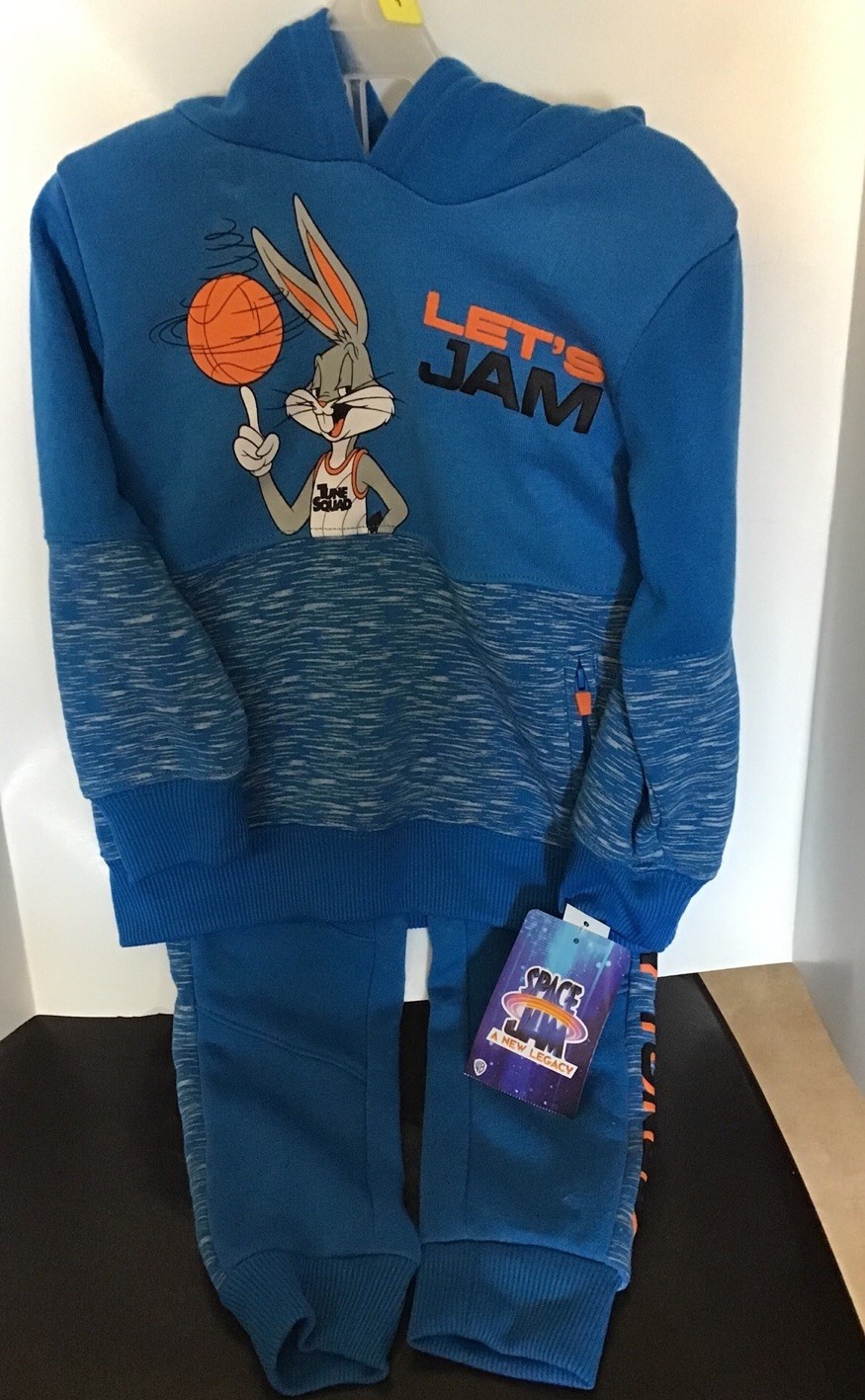 Space Jam Boys Size 3/NP3 Hoodie Sweat Shirt Pants Set with pockets