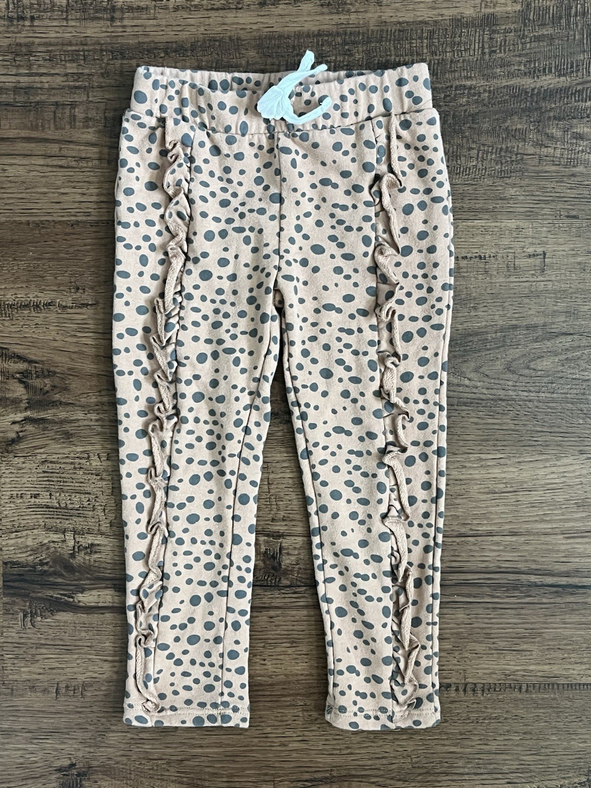 Grayson Mini Girls Ruffled Sweatshirt & Legging Set ‘Cheetah Print’ (size 4T)