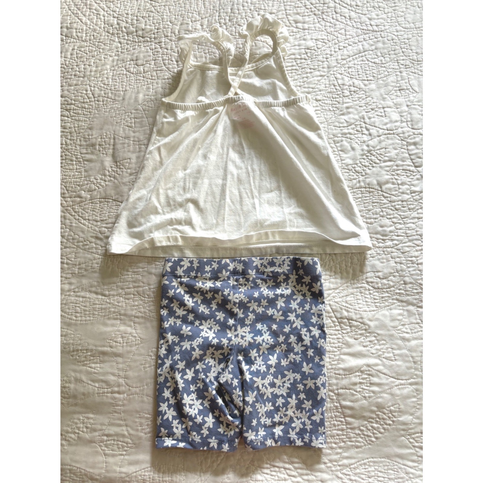 Tahari Girls 4 Piece Summer Set Bundle Lemon Tank Floral Striped Short 3T