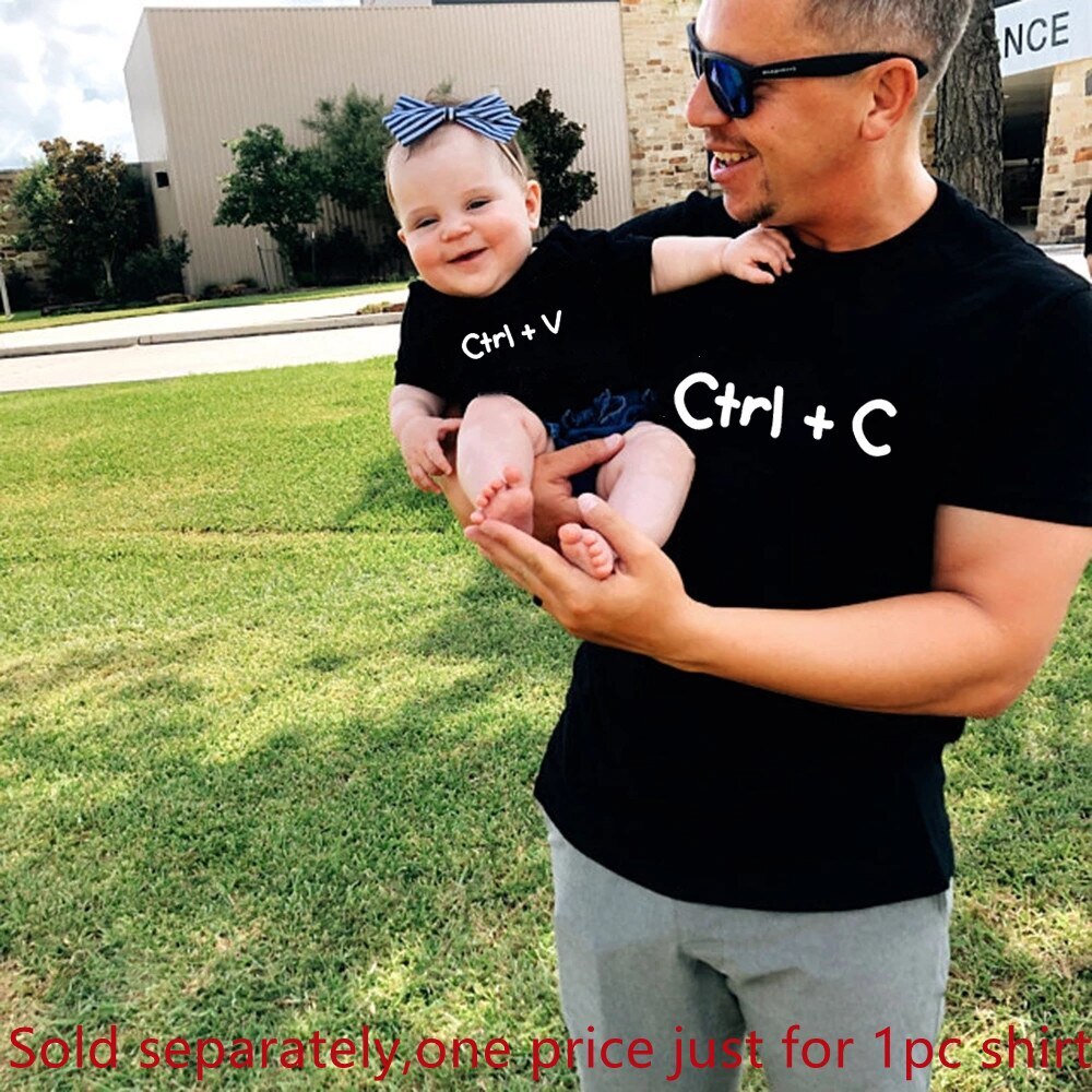 Family Matching Clothes Funny Cotton Family Look Shirt Father’s Day Gift