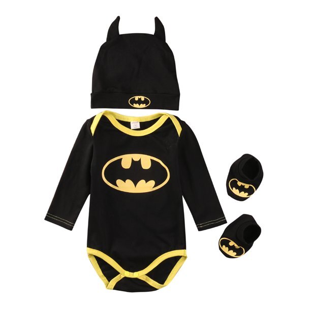 Baby BATMAN 3 Piece Outfits Set (Ships From USA)