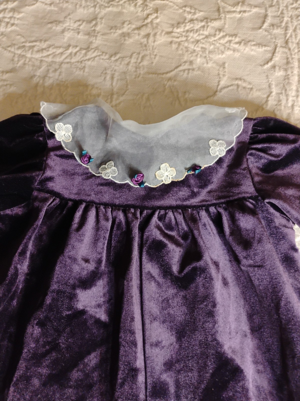Vintage Good Lad Velvet Jumper Romper Jumpsuit One Piece Toddler 18 Months