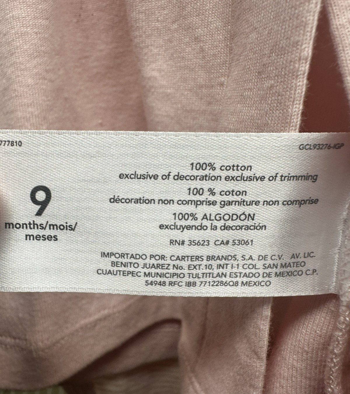 Carters Set The New Family Favorite & Little Sweetie Pink Size 9 Months New