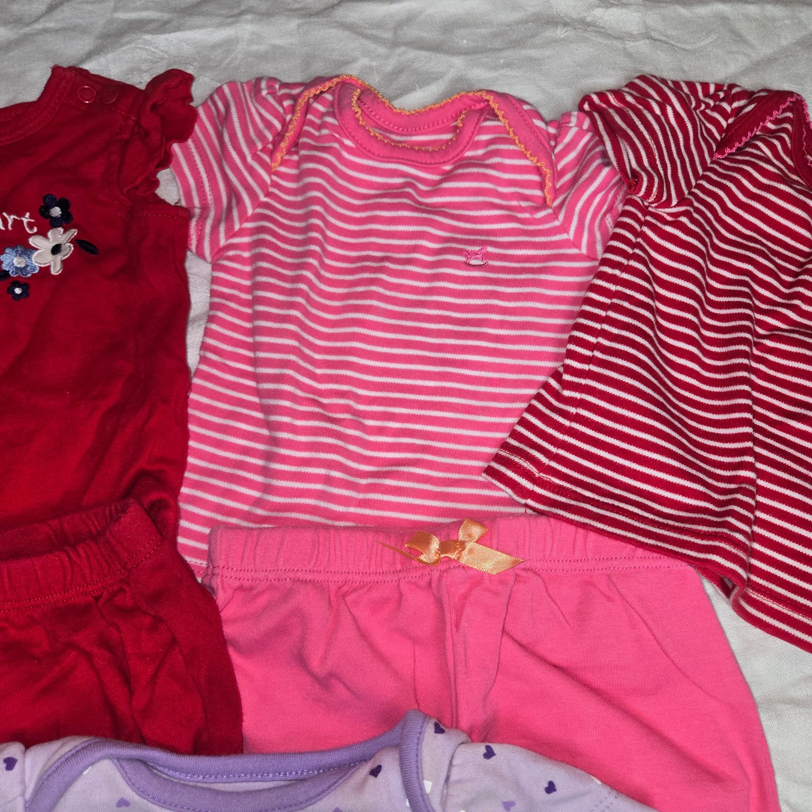 Baby Girl 0-3 Month Carter’s Disney Sesame Summer Shirts Shorts Clothes Sets Lot