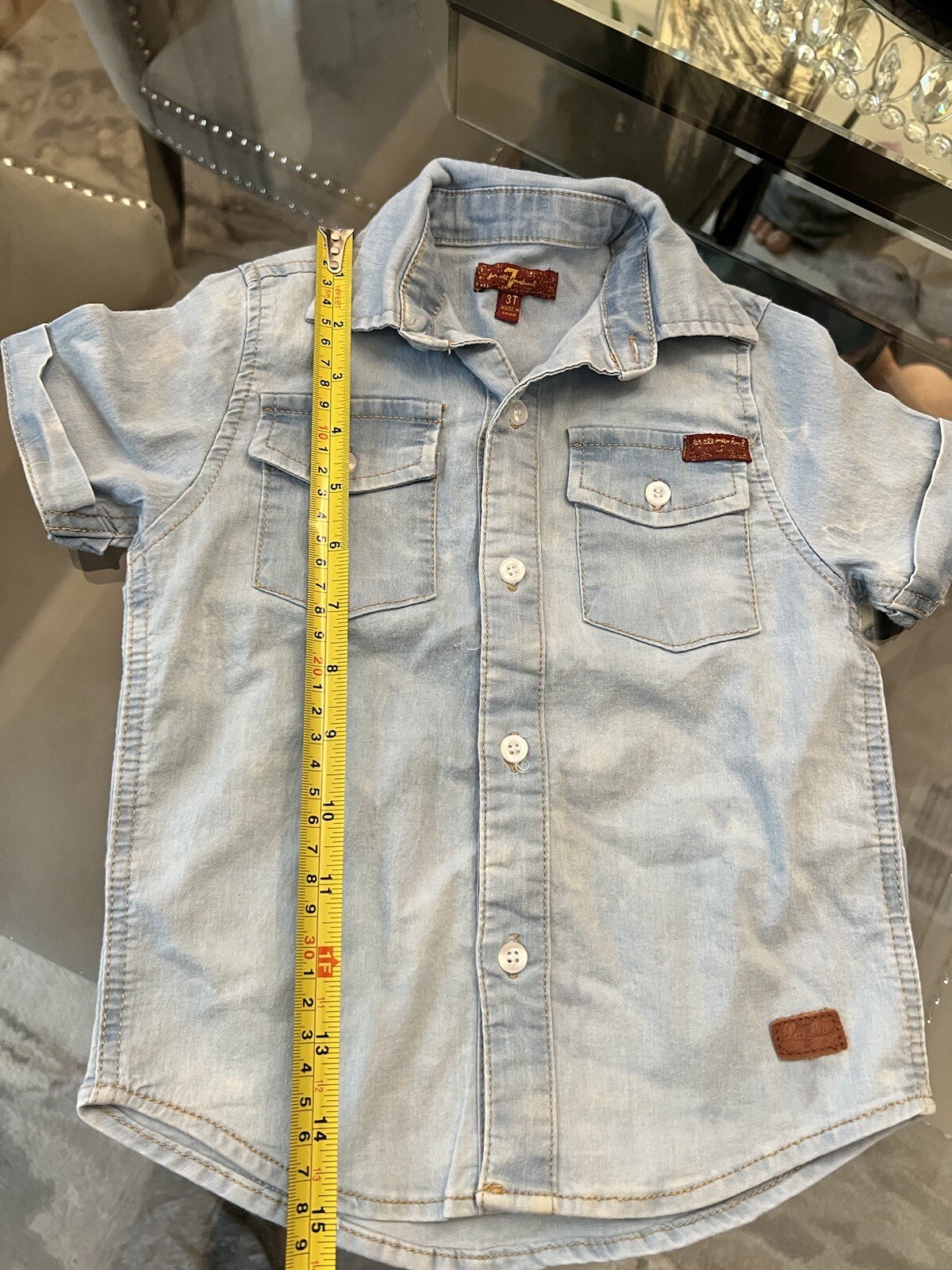 All Mankind 7 Jeans 2 Pieces Kids Outfit Pants And Shirt 3T