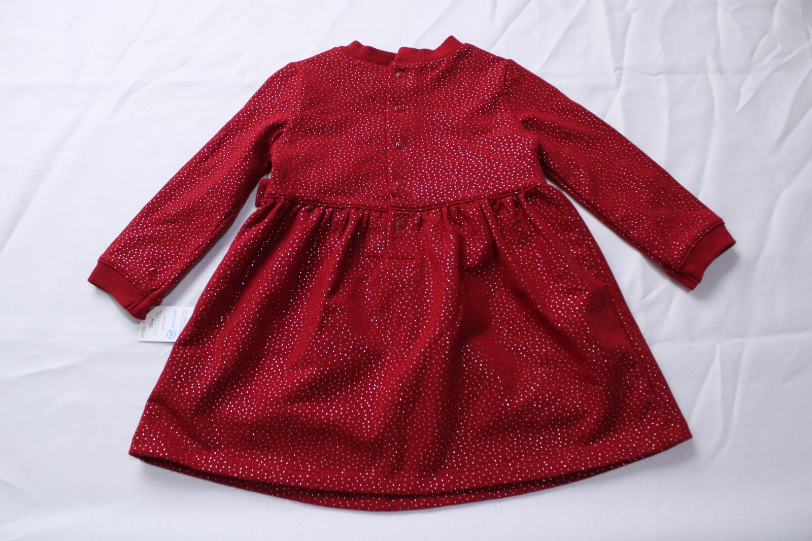 Carter’s Baby Girl’s Fleece Bow Glitter Dress Tights Set EJ3 Maroon Size 18M NWT