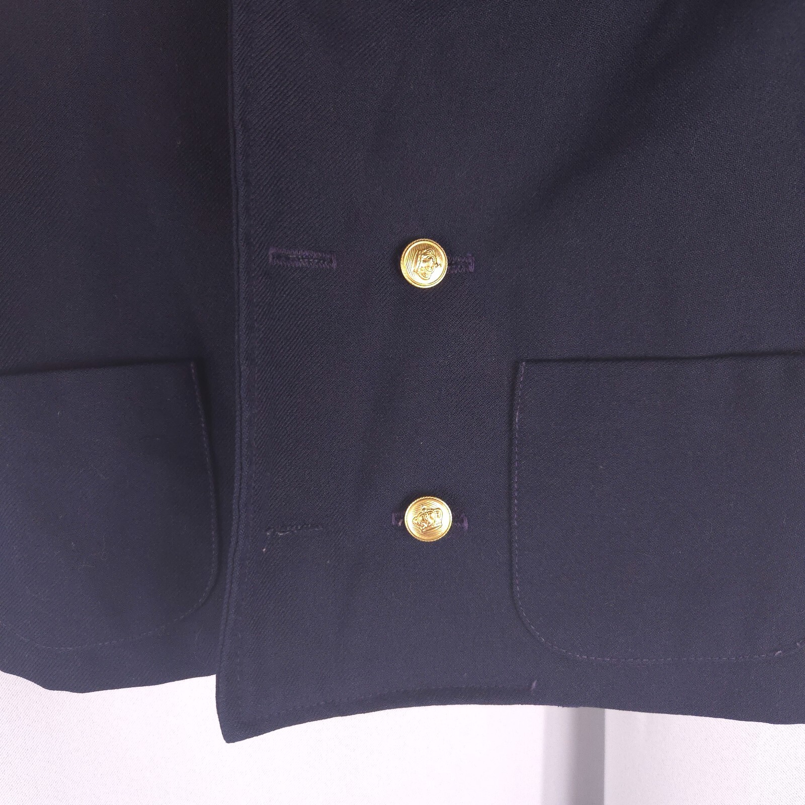 Good Land Vintage Boys 4T Navy Double Breasted Blazer Gold Buttons