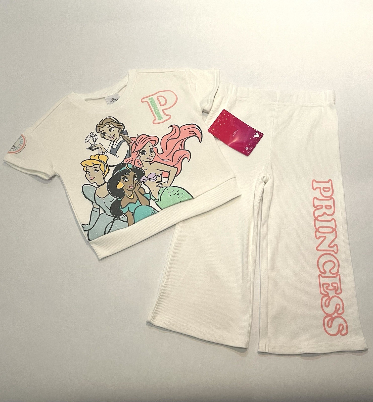 Disney Toddler Girl Princess Outfit 2T Pants Shirt 2 PC Set Cute New